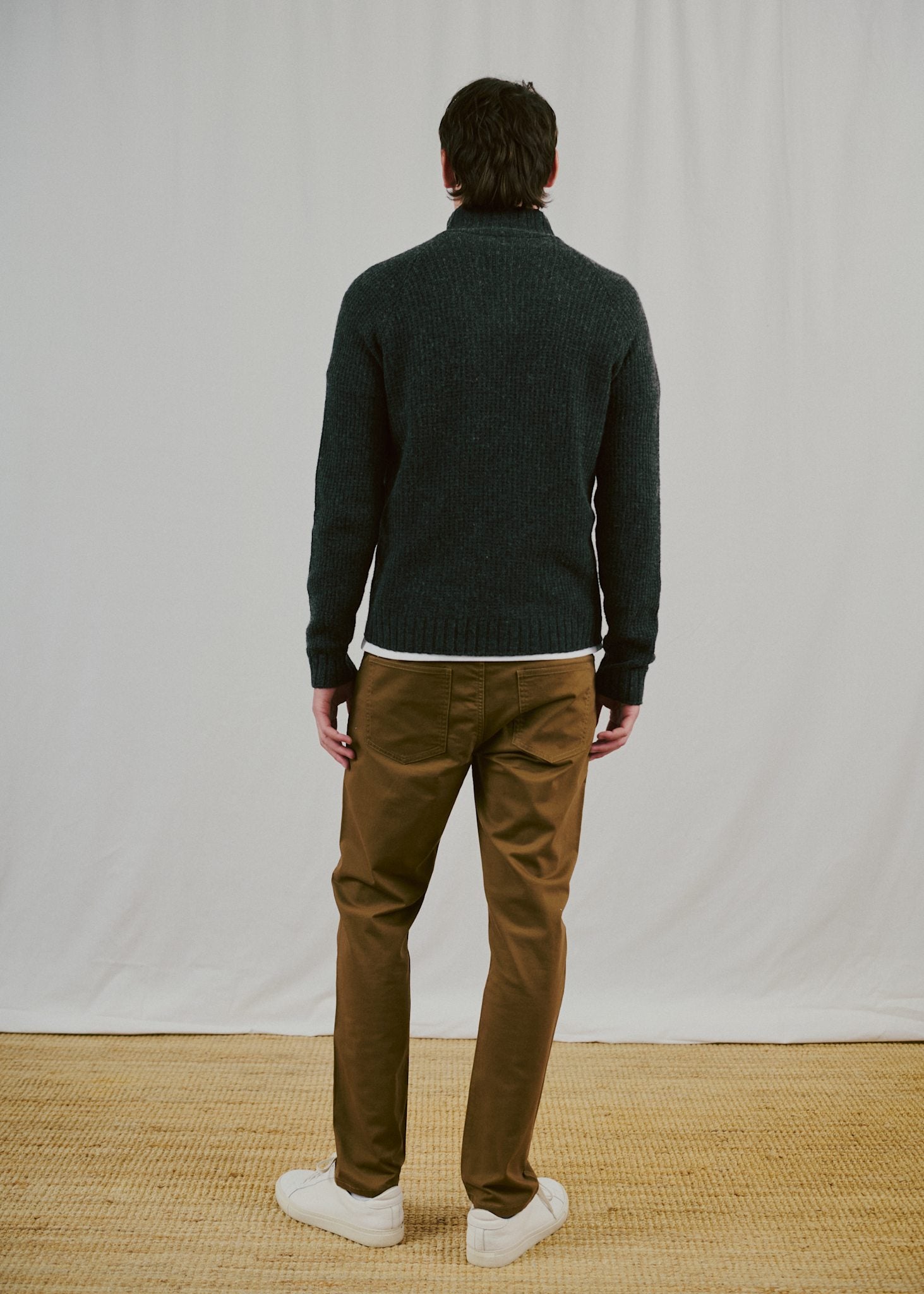 BS Svalbard Regular Fit Stickat - Dark Grey