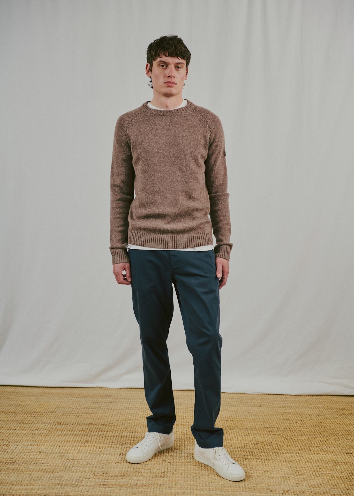 BS Punta Regular Fit Stickat - Mink