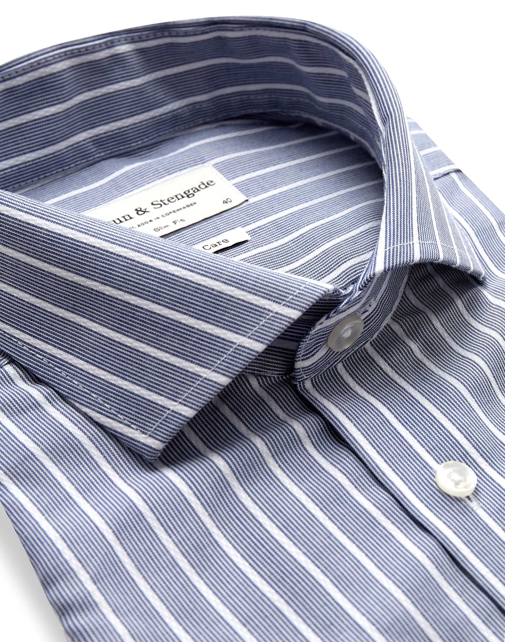 BS Reuter Slim Fit Skjorta - Navy