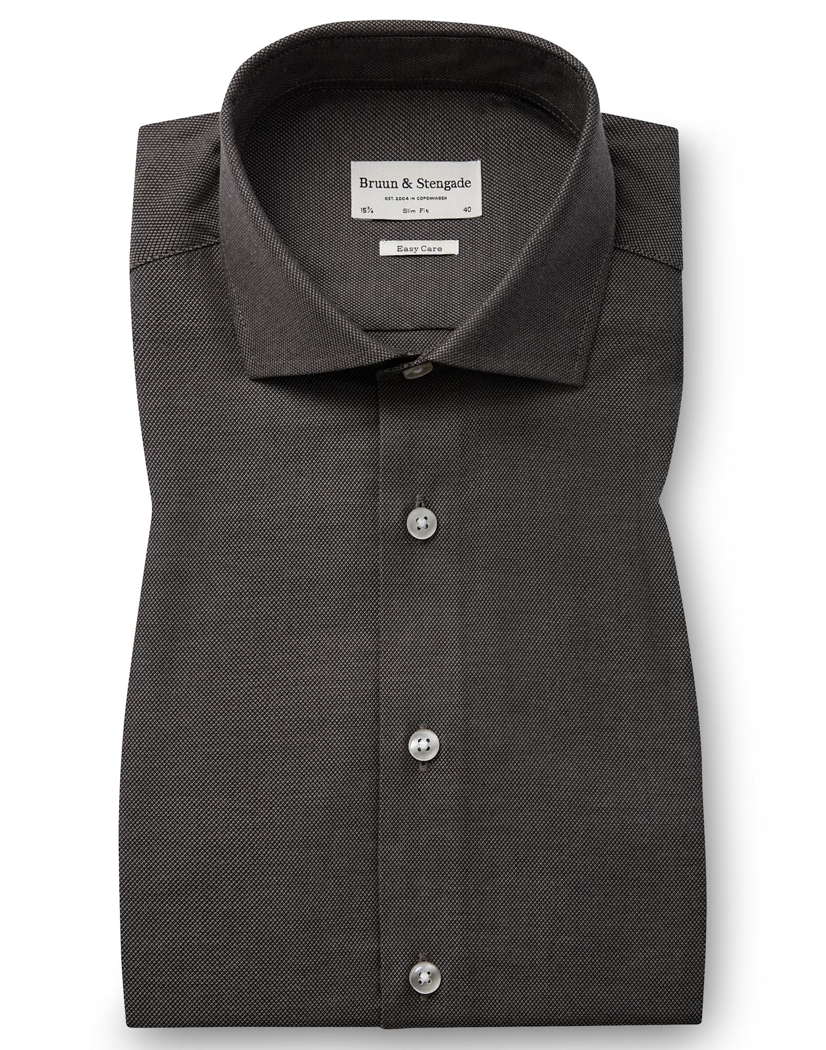 BS Osemann Slim Fit Skjorta - Dark Grey