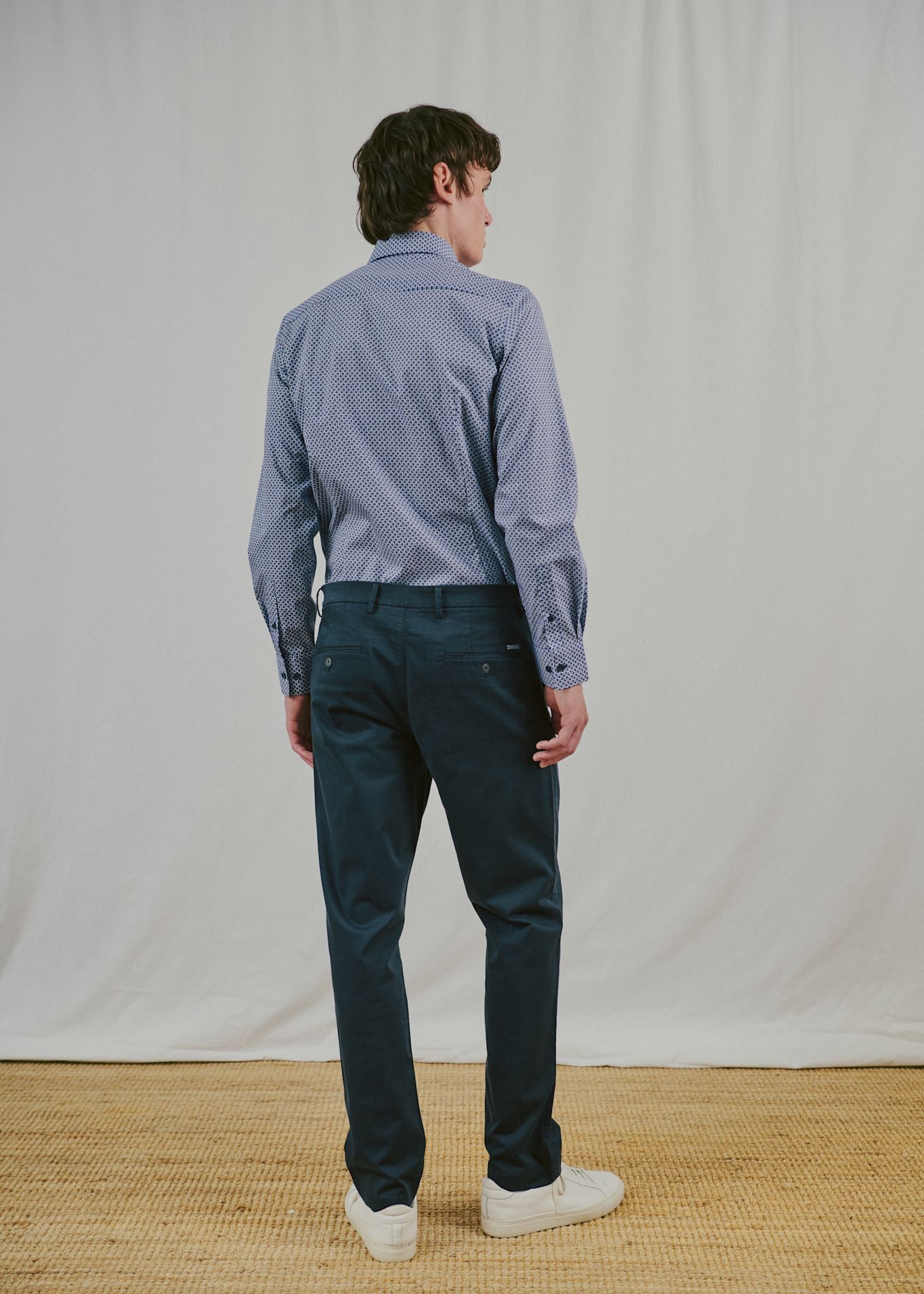 BS Follett Slim Fit Skjorta - Navy