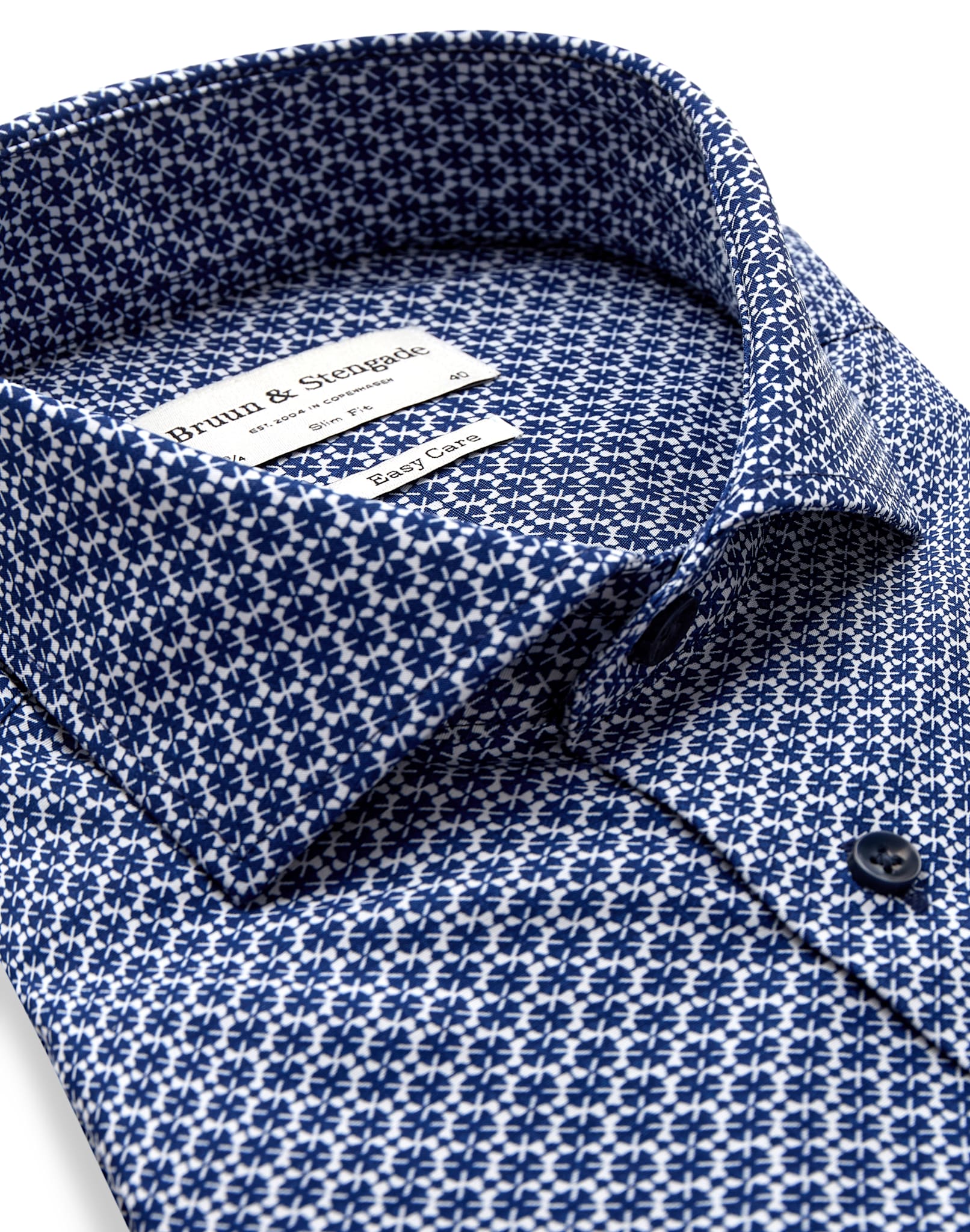 BS Follett Slim Fit Skjorta - Navy