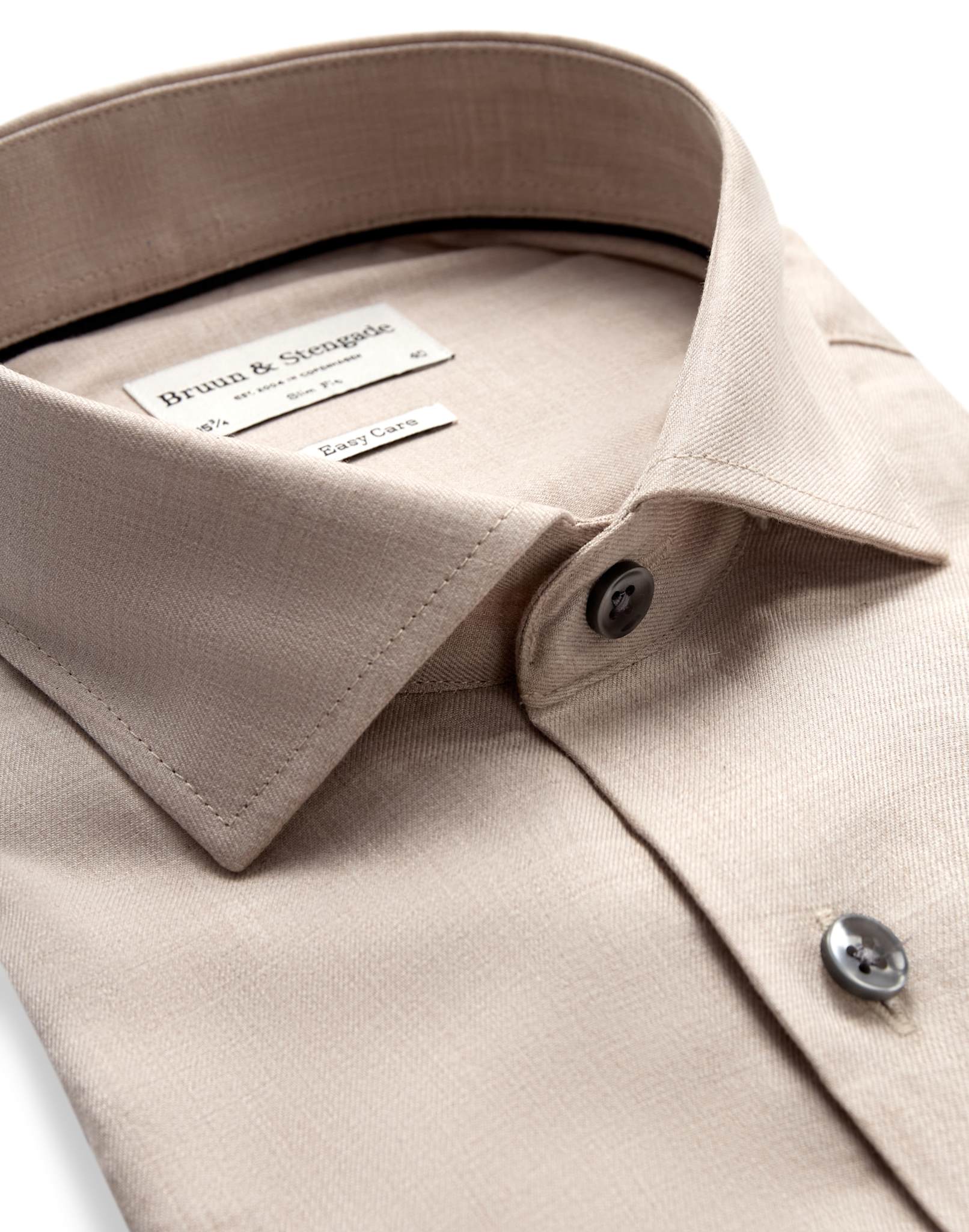 BS Chapmann Slim Fit Skjorta - Sand