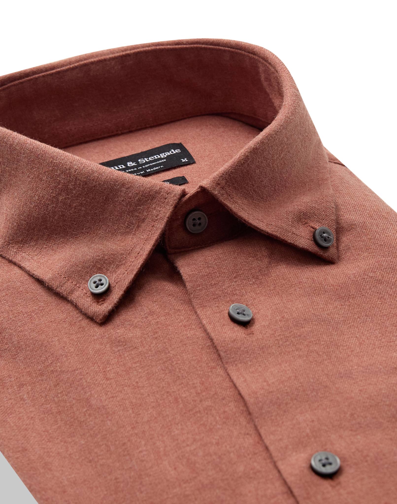 BS Akihito Casual Modern Fit Skjorta - Dusty Red