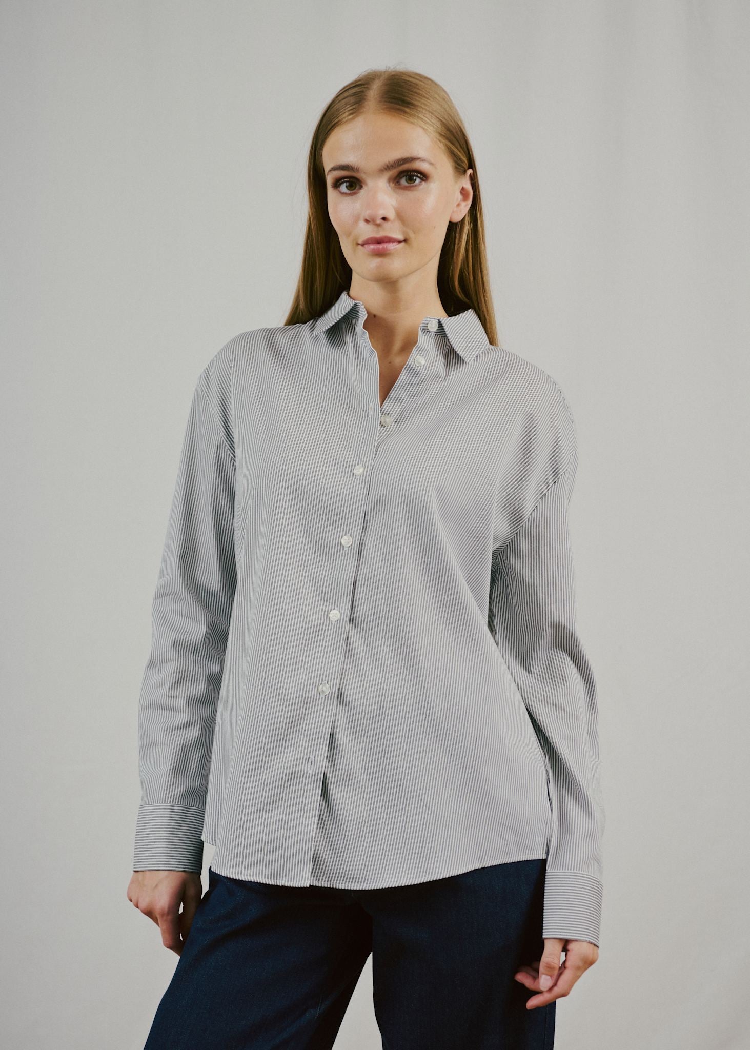 BS Elsie Regular Fit Skjorta - Black/White
