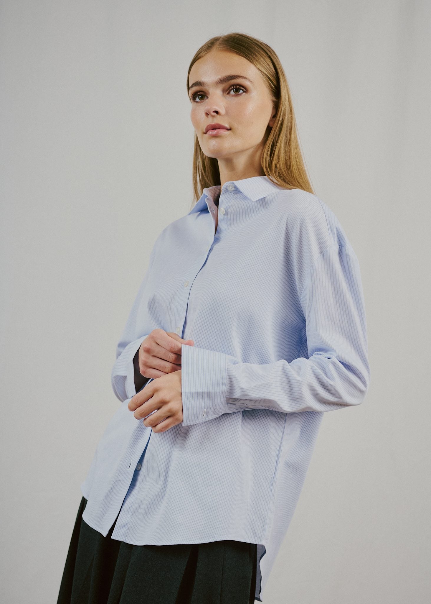BS Elsie Regular Fit Skjorta - Light Blue/White