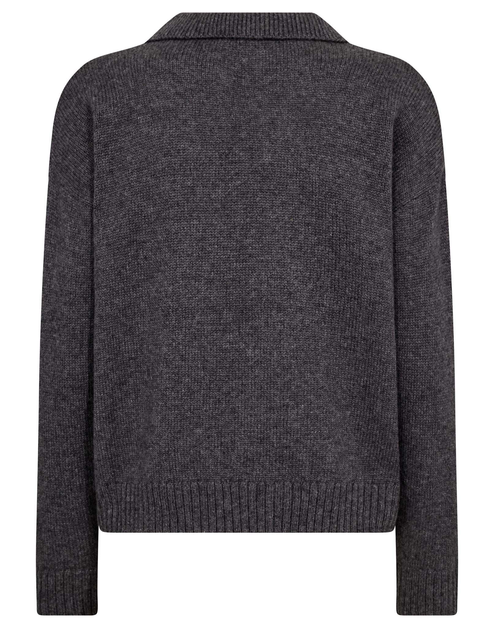 BS Hedwig Regular Fit Stickat - Dark Grey