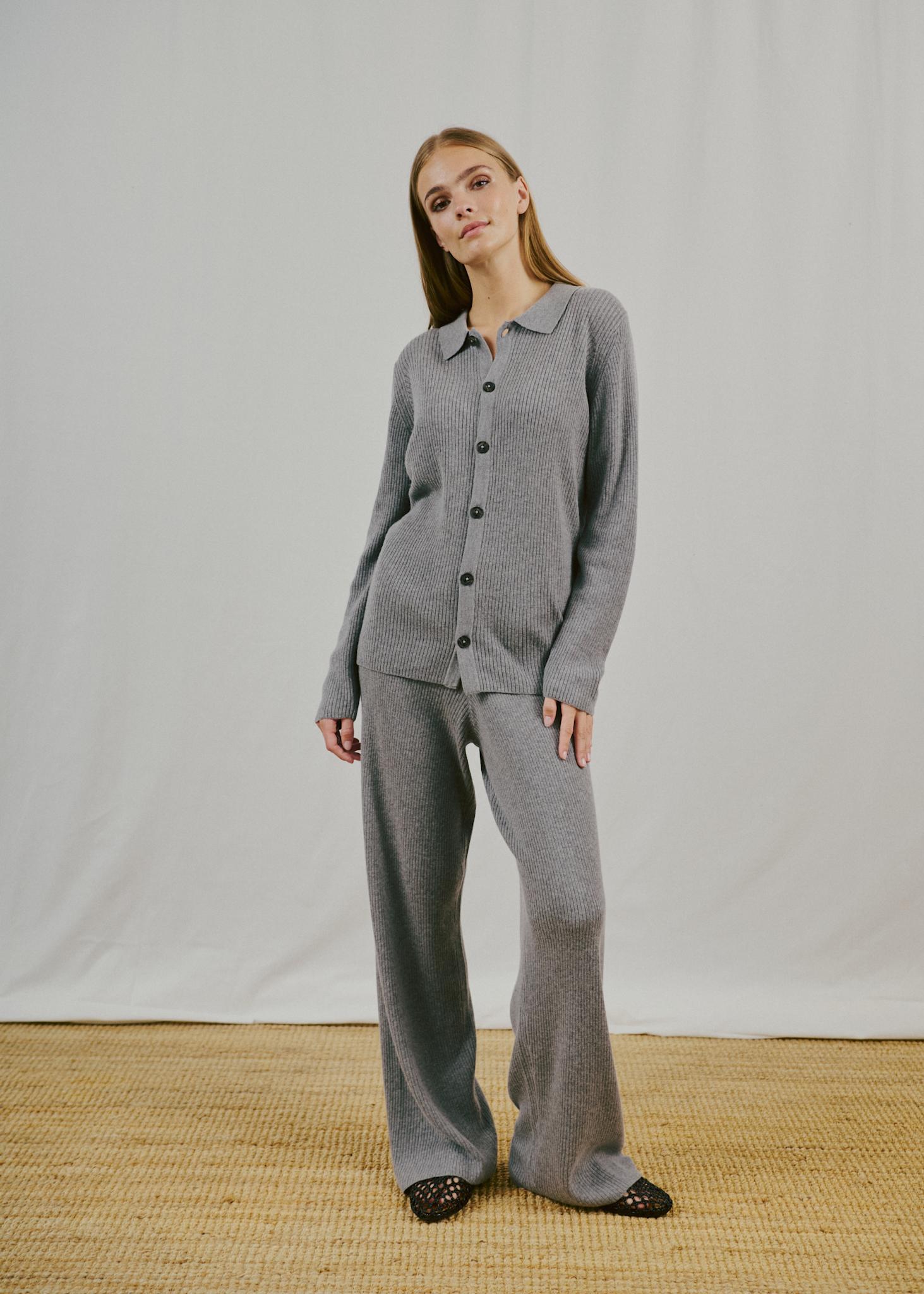 BS Adelheid Regular Fit Stickat - Grey