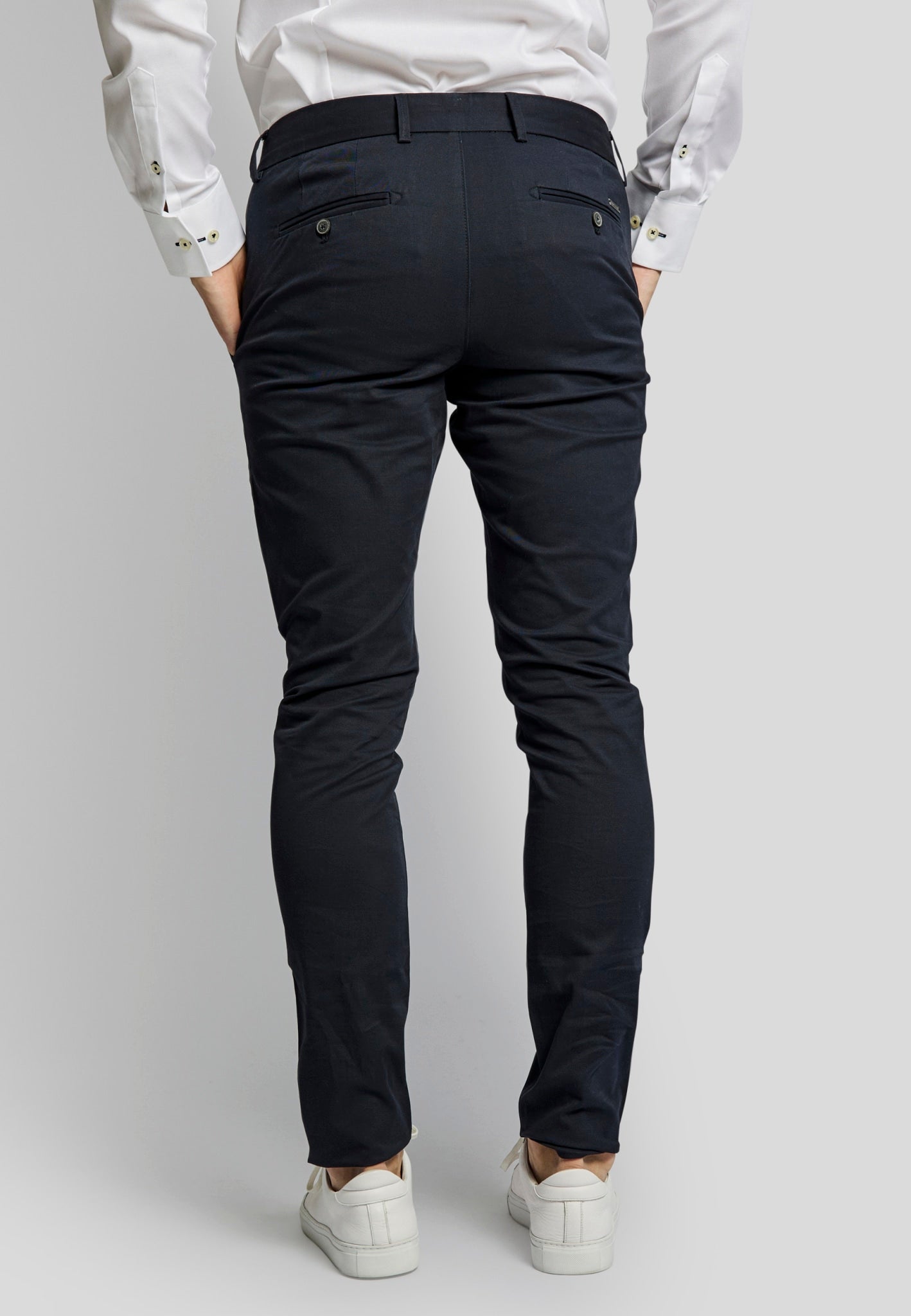 BS Anton Slim Fit Chinos - Marinblå