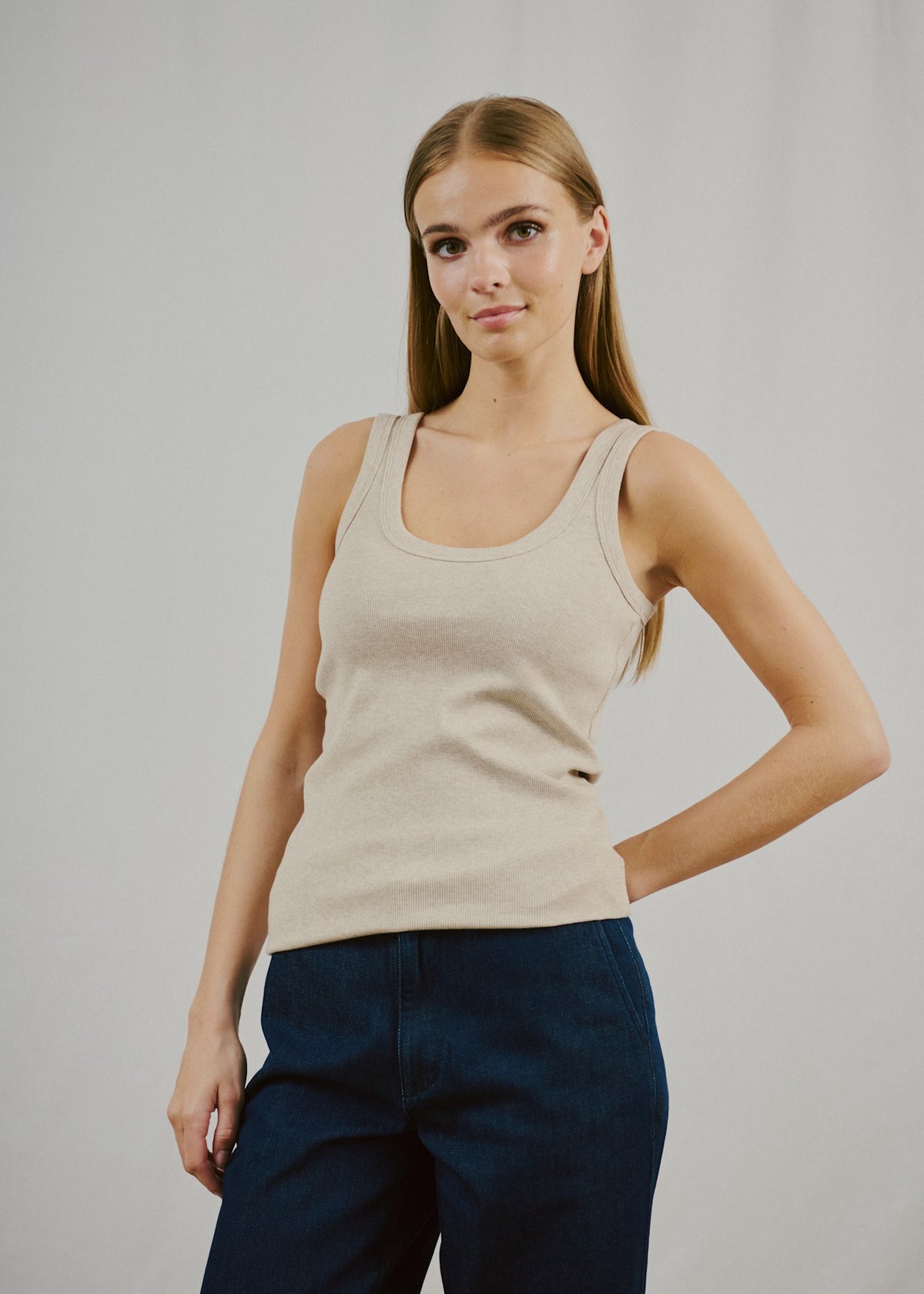 BS Charlotte Regular Fit Topp - Sand