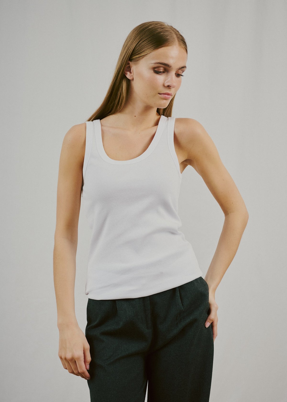 BS Charlotte Regular Fit Topp - White