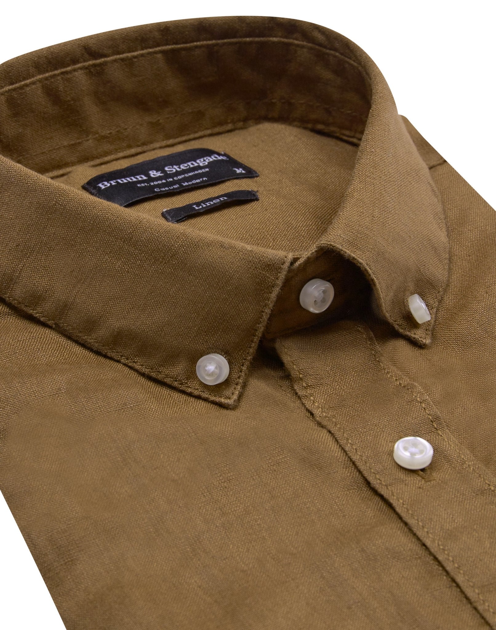 BS Carlos Fritidsskjorta Modern Fit - Ockra