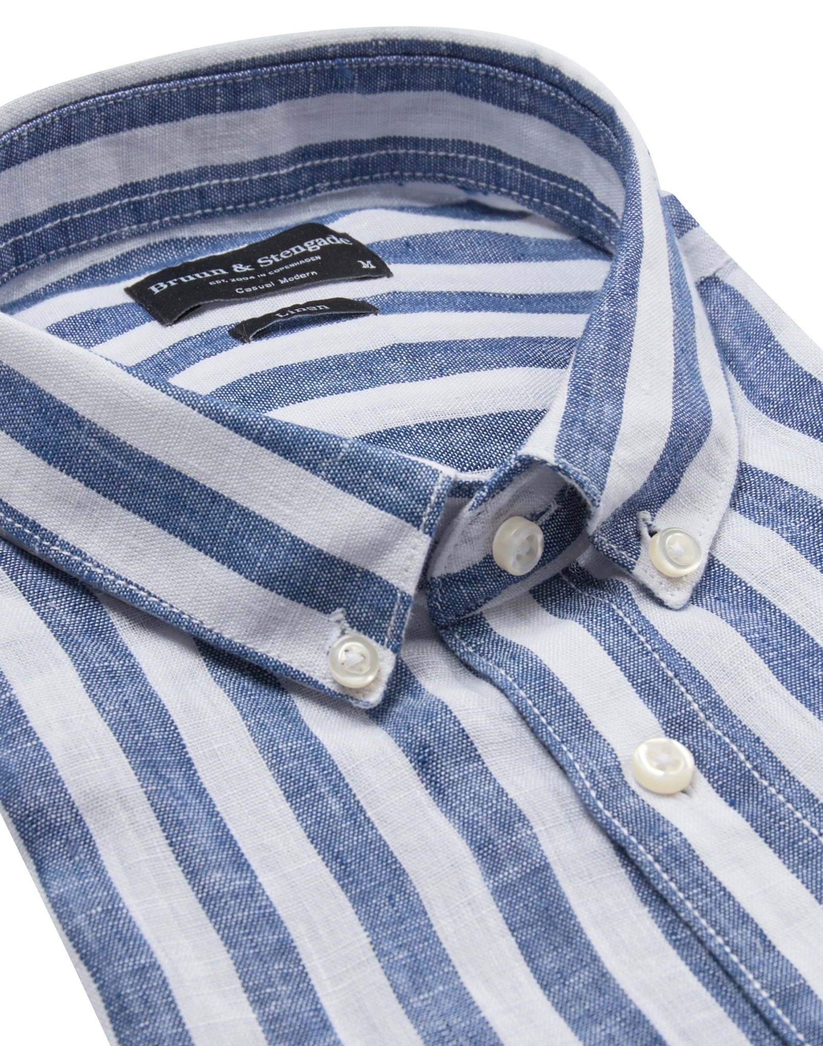 BS Esteban Casual Modern Fit Skjorta - Blå/Vit