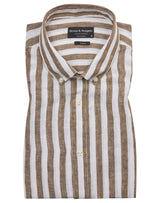 BS Esteban Casual Modern Fit Skjorta - Ochre/White