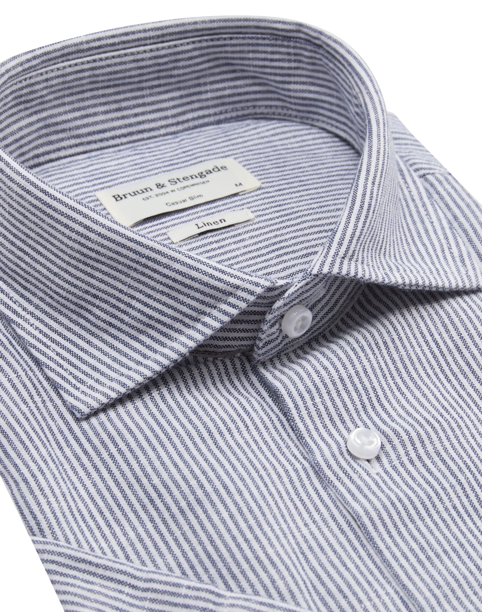 BS Hamilton Casual Slim Fit Skjorta - Blå/Vit