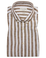 BS Ocon Casual Slim Fit Skjorta - Ochre/White