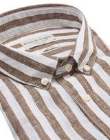 BS Ocon Casual Slim Fit Skjorta - Ochre/White