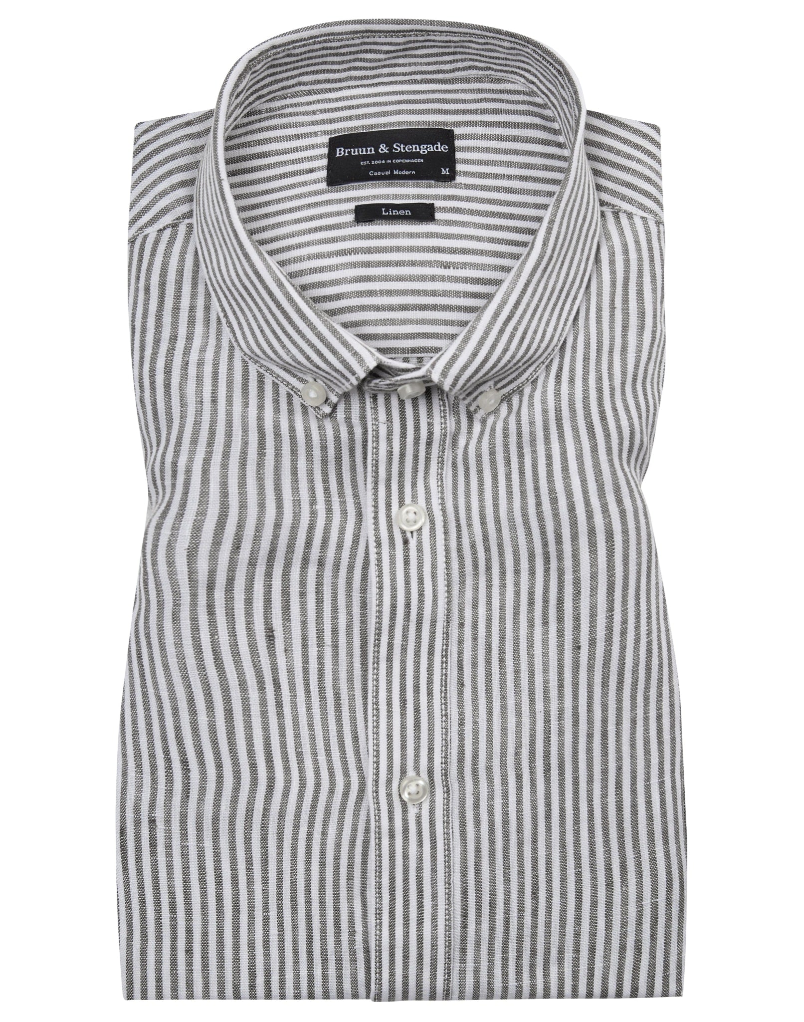BS Valtteri Casual Modern Fit Skjorta - Army/White