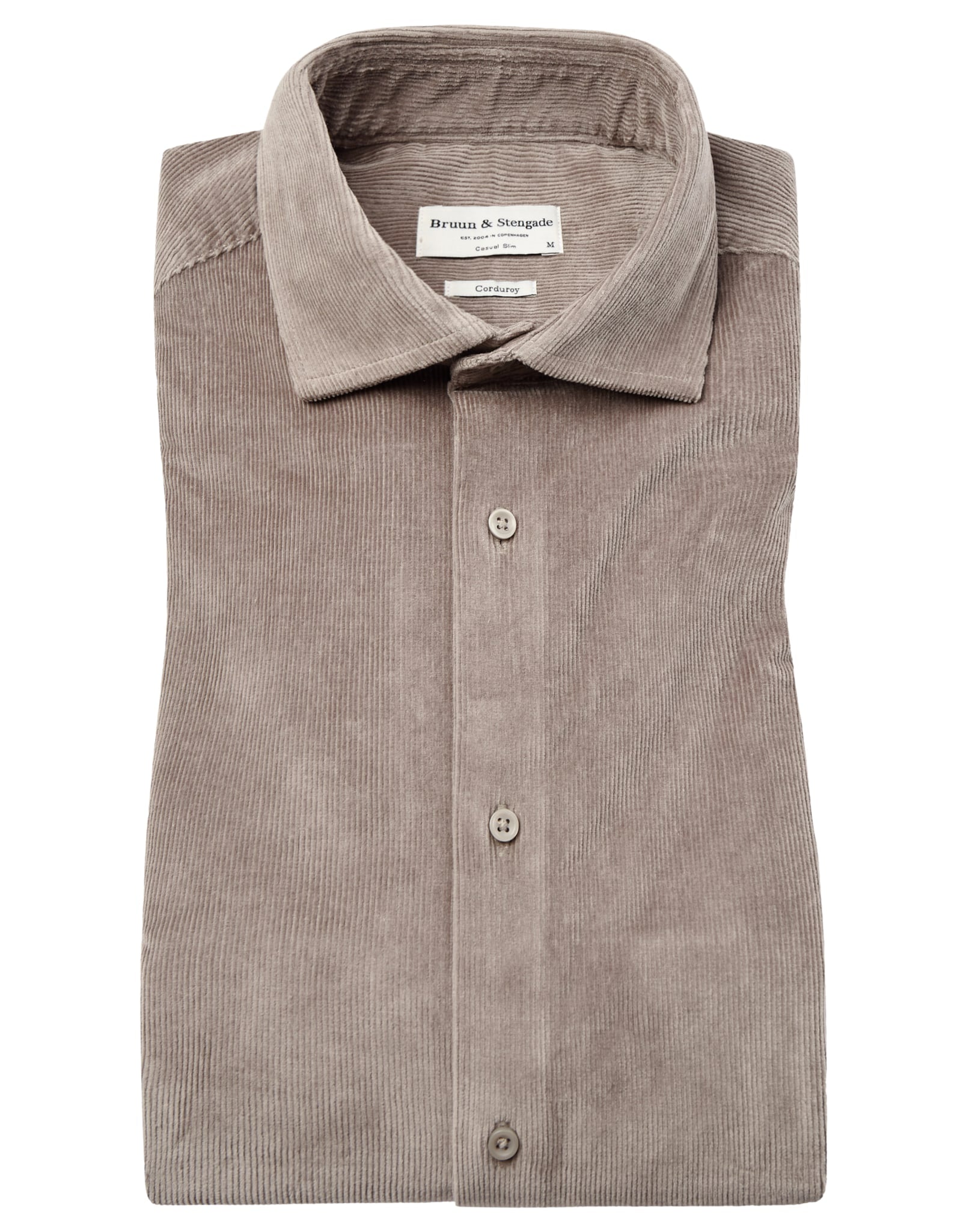 BS Kongsberg casual slim fit Skjorta - Mud