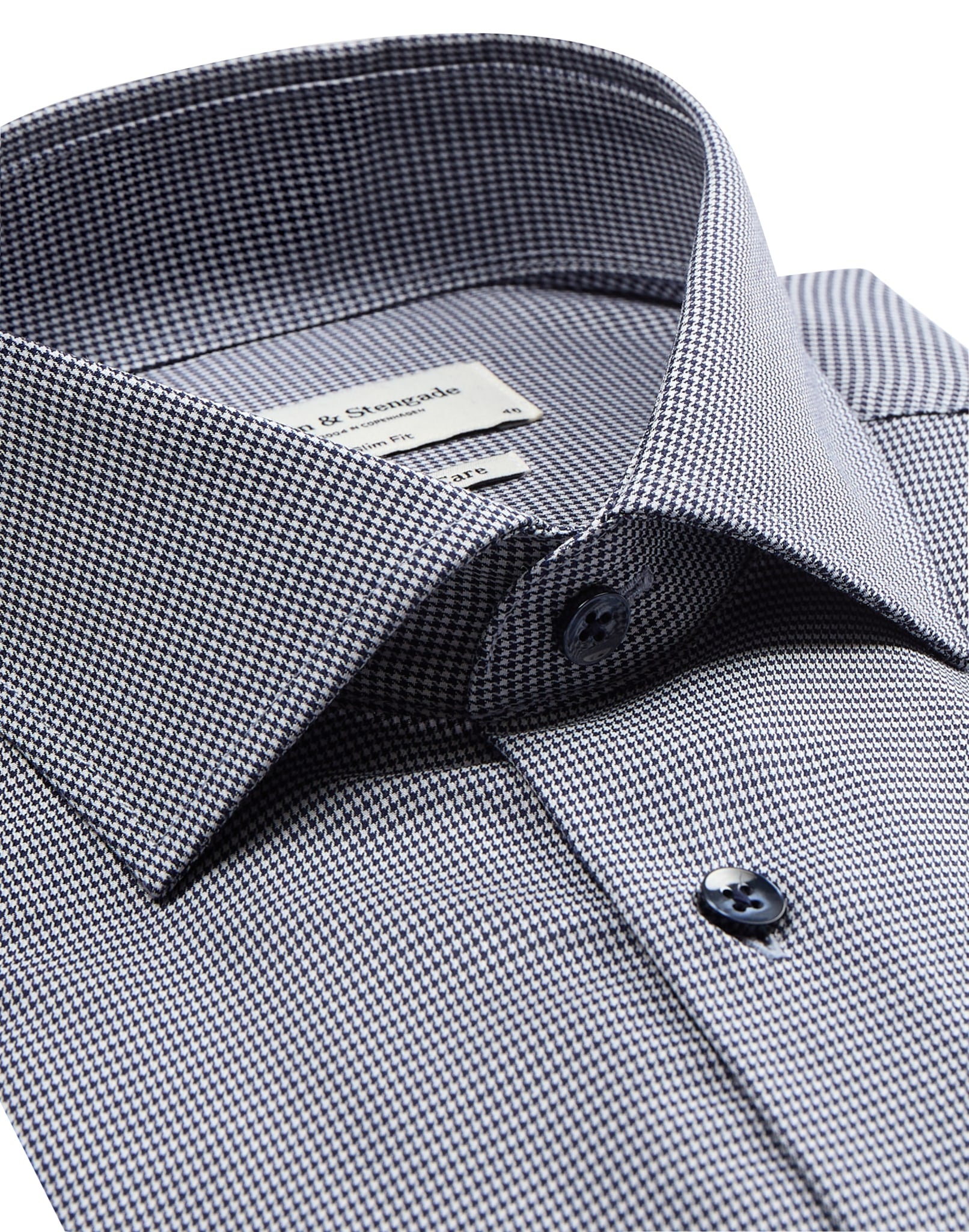 BS Omar slim fit Skjorta - Dark Blue