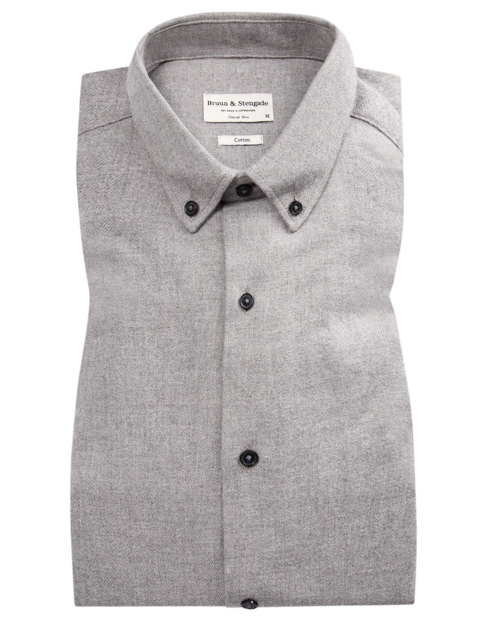 BS Tromsoe casual slim fit Skjorta - Ljusgrå