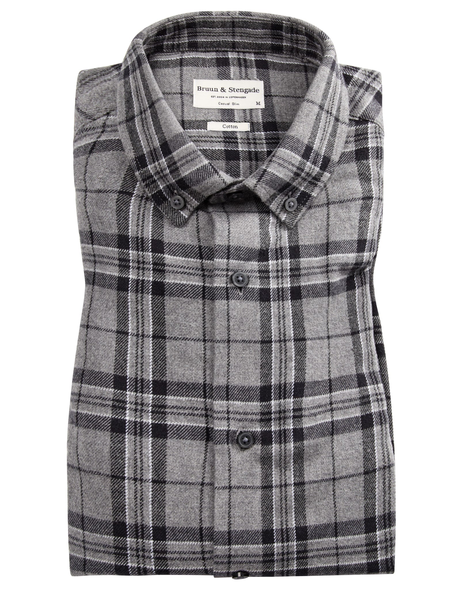 BS Trondheim casual slim fit Skjorta - Grey