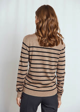 BS Eirin Regular Fit Stickat - Brown/Black