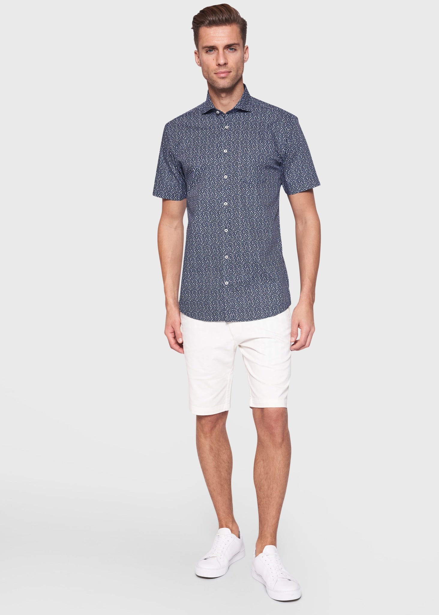 BS Braddock Slim Fit Skjorta - Dark Blue