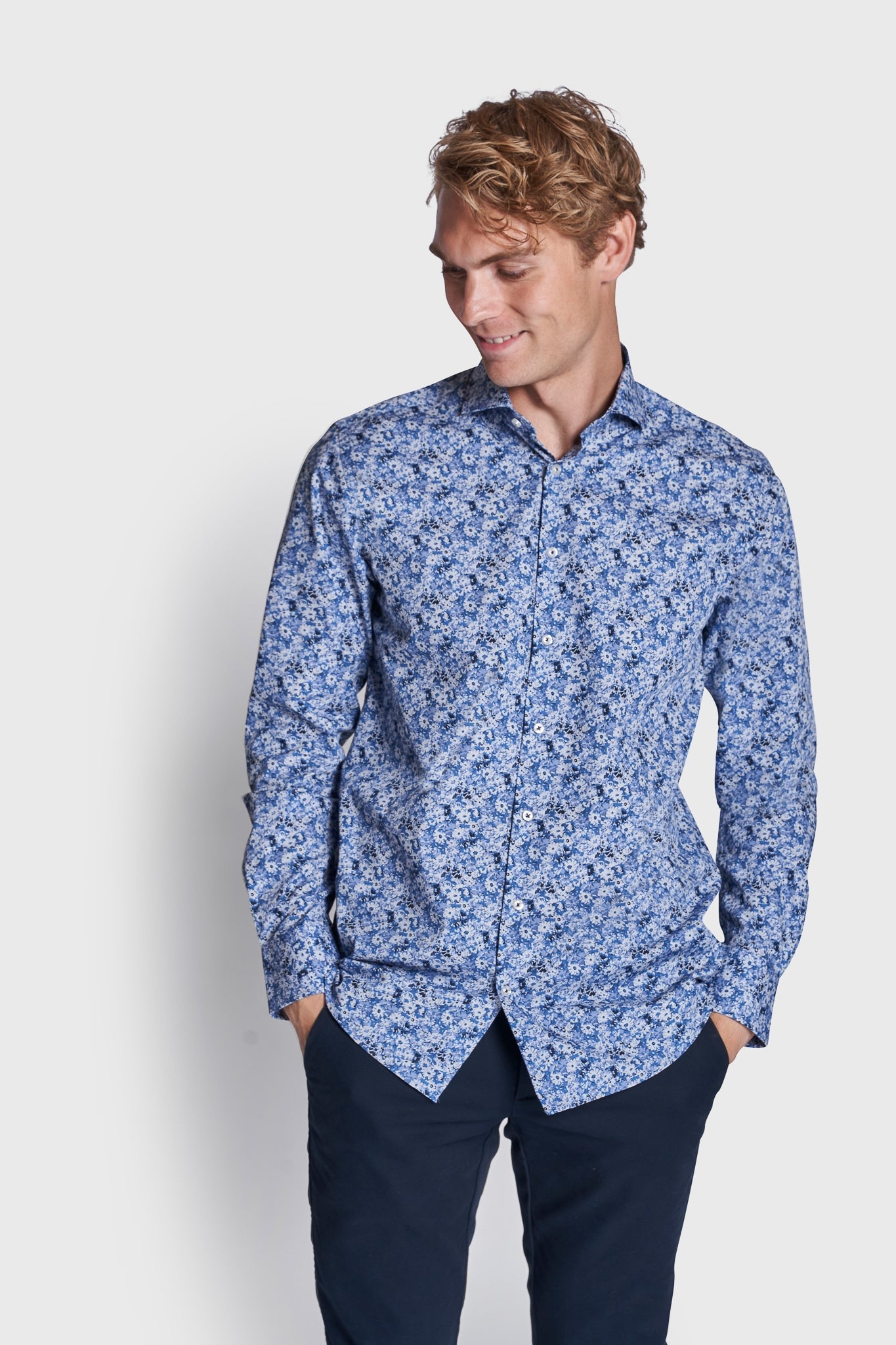 BS Celso Modern Fit Skjorta - Blå