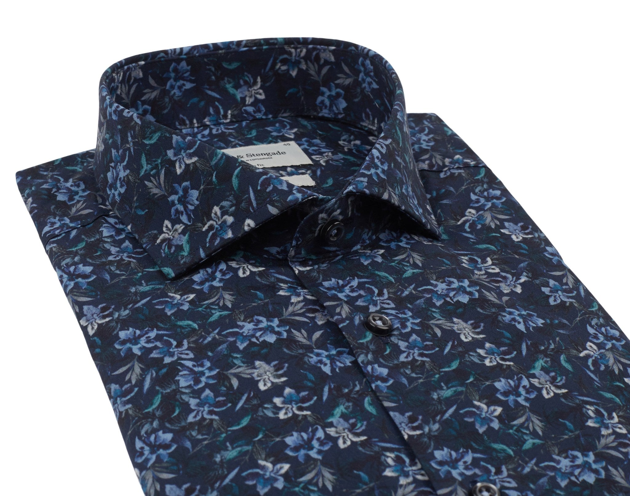 BS Clarence Slim Fit Skjorta - Navy