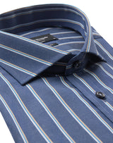 BS Conti Modern Fit Skjorta - Dark Blue/White