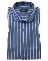 BS Conti Modern Fit Skjorta - Dark Blue/White