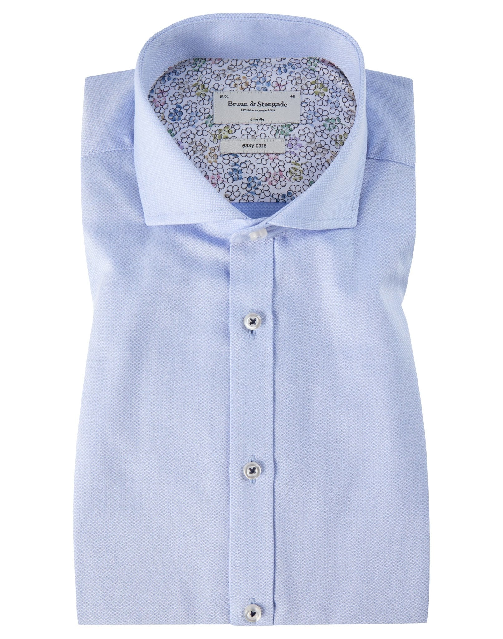BS Danny Slim Fit Skjorta - Ljusblå