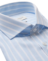 BS Davids Slim Fit Skjorta - Light Blue/White