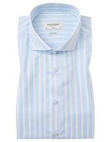 BS Davids Slim Fit Skjorta - Light Blue/White