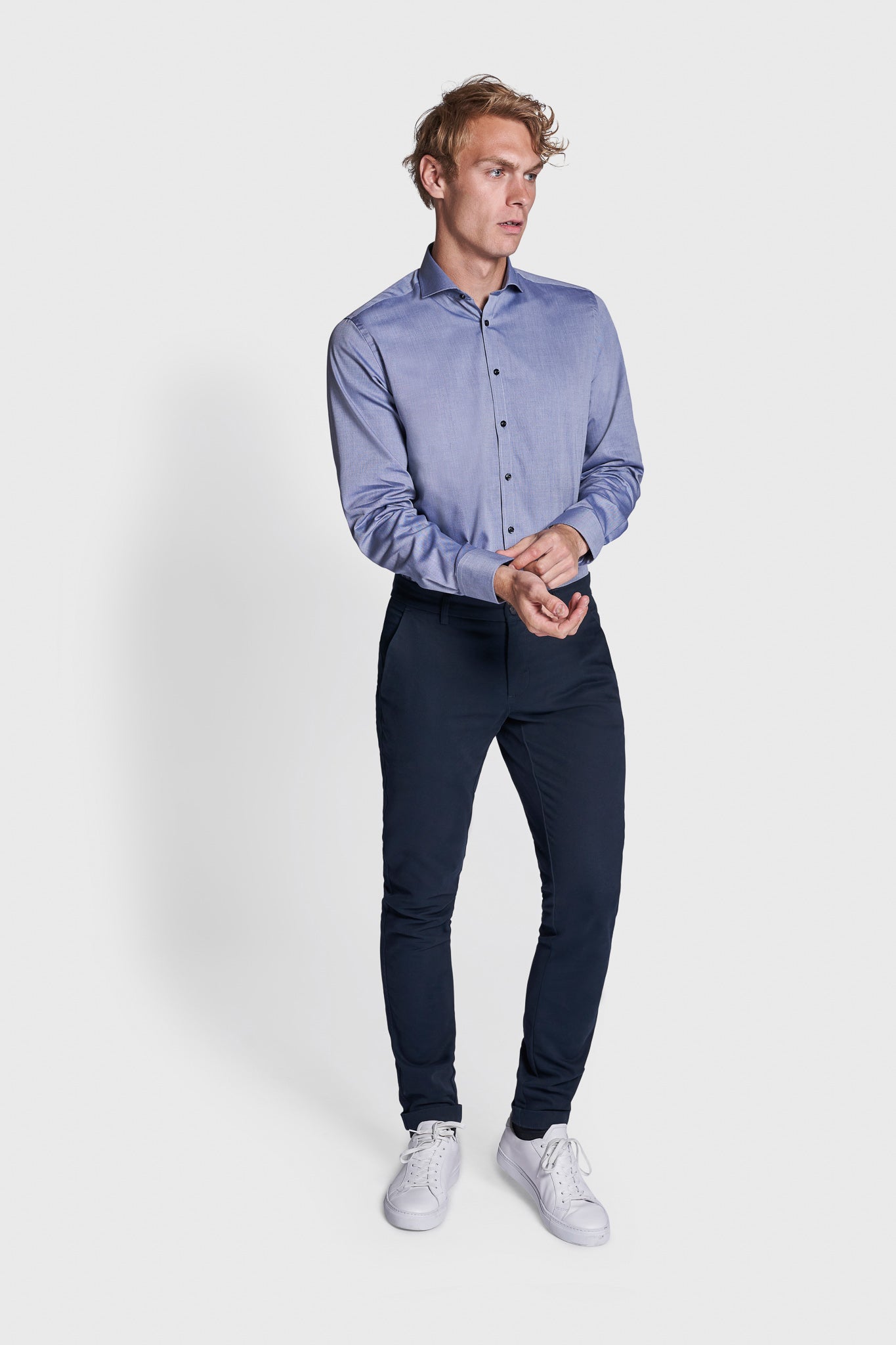 BS Felix Modern Fit Skjorta - Blå