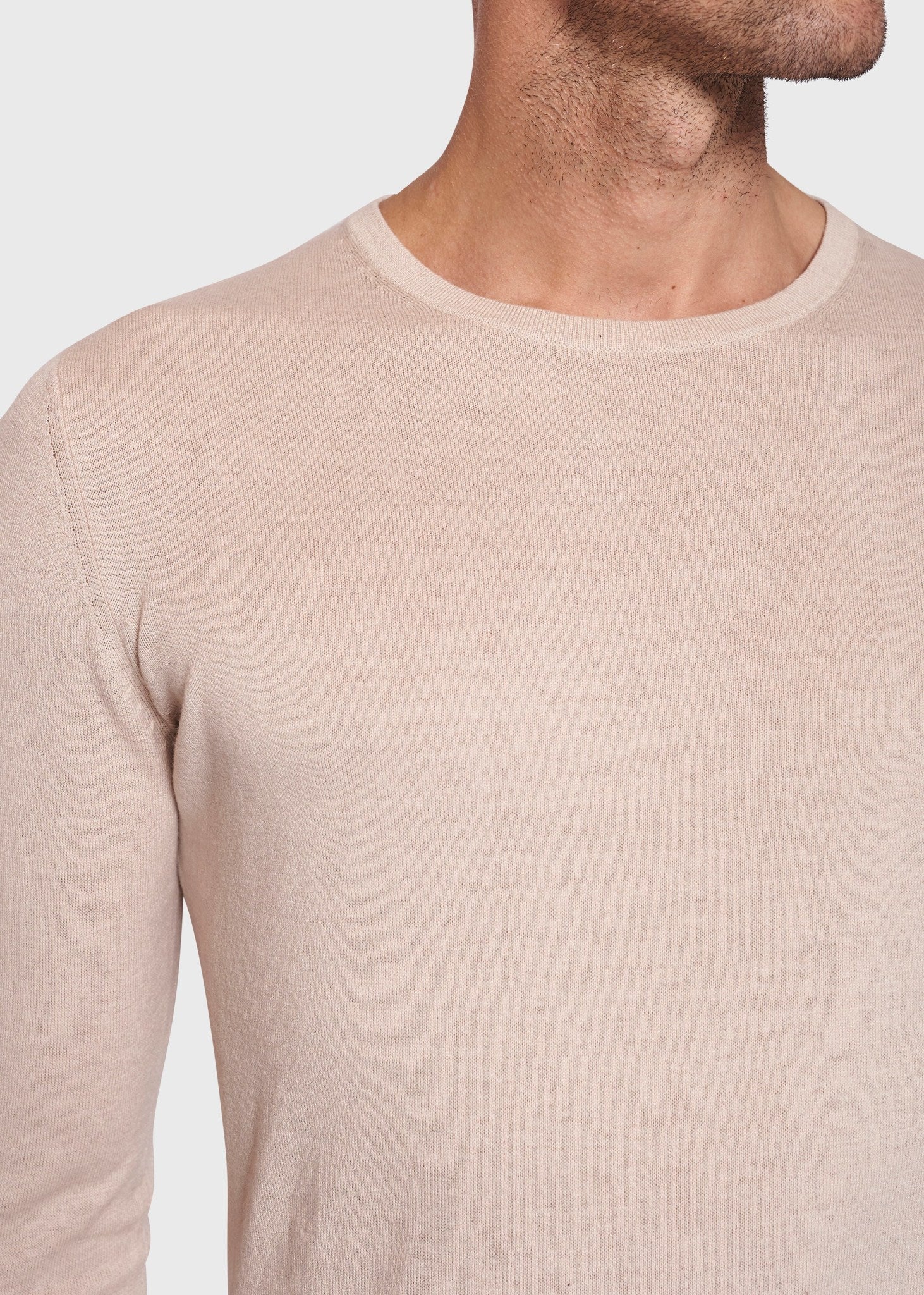 BS Gunnar Regular Fit Stickad Tröja - Sand