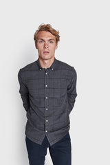 BS Sanneh Casual Modern Fit Skjorta - Dark Grey