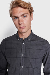 BS Sanneh Casual Modern Fit Skjorta - Dark Grey