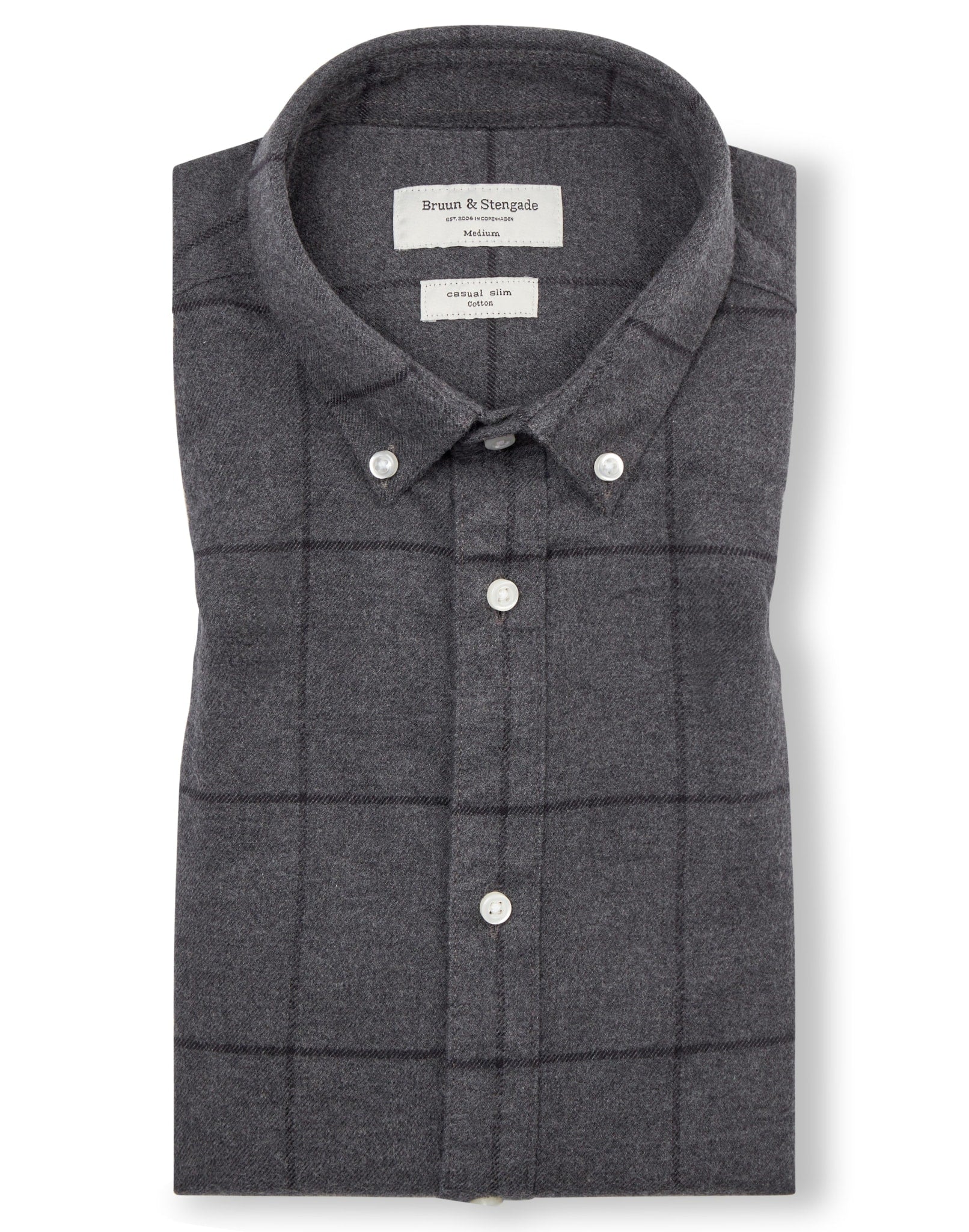 BS Hamza Casual Slim Fit Skjorta - Mörkgrå