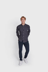 BS Sanneh Casual Modern Fit Skjorta - Thunder