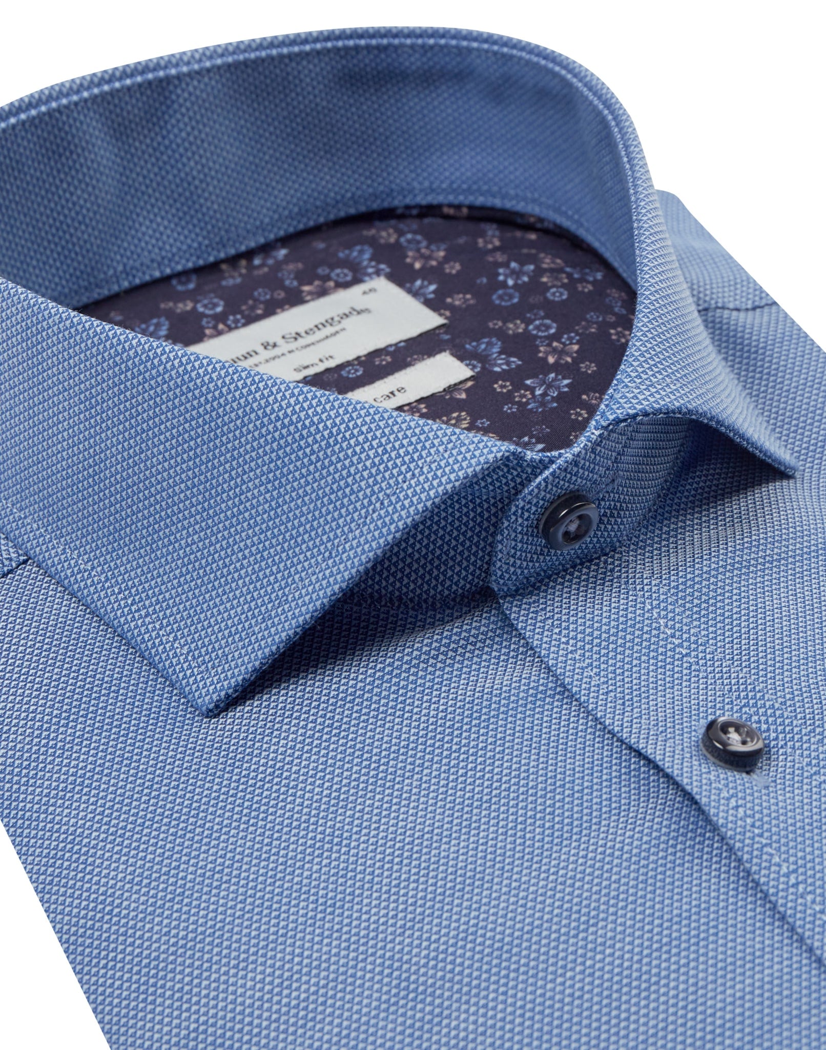 BS Immobile Slim Fit Skjorta - Blå