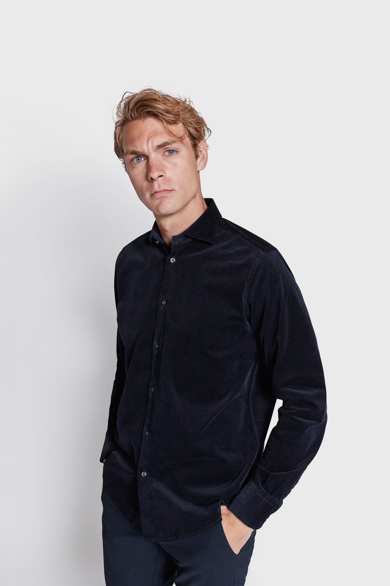 BS Jallow Casual Modern Fit Skjorta - Marinblå
