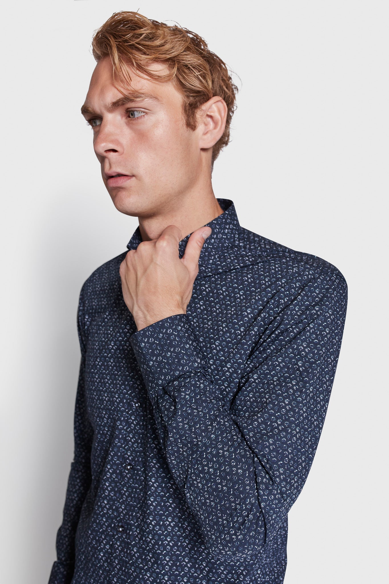 BS Jax Slim Fit Skjorta - Navy