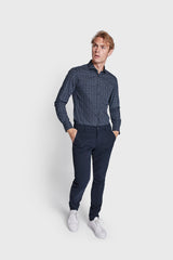 BS Jax Slim Fit Skjorta - Navy
