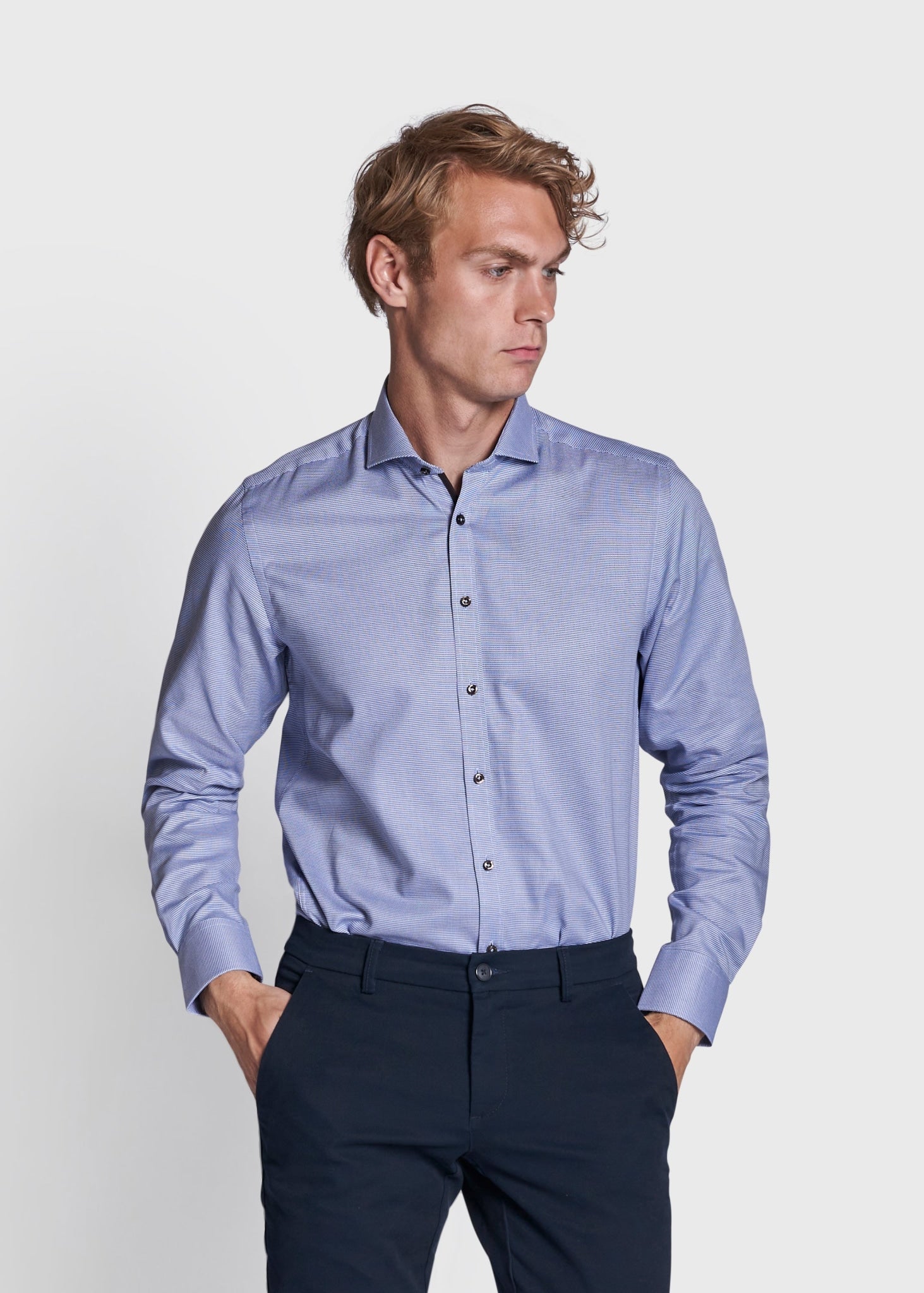 BS Jazo Modern Fit Skjorta - Blå