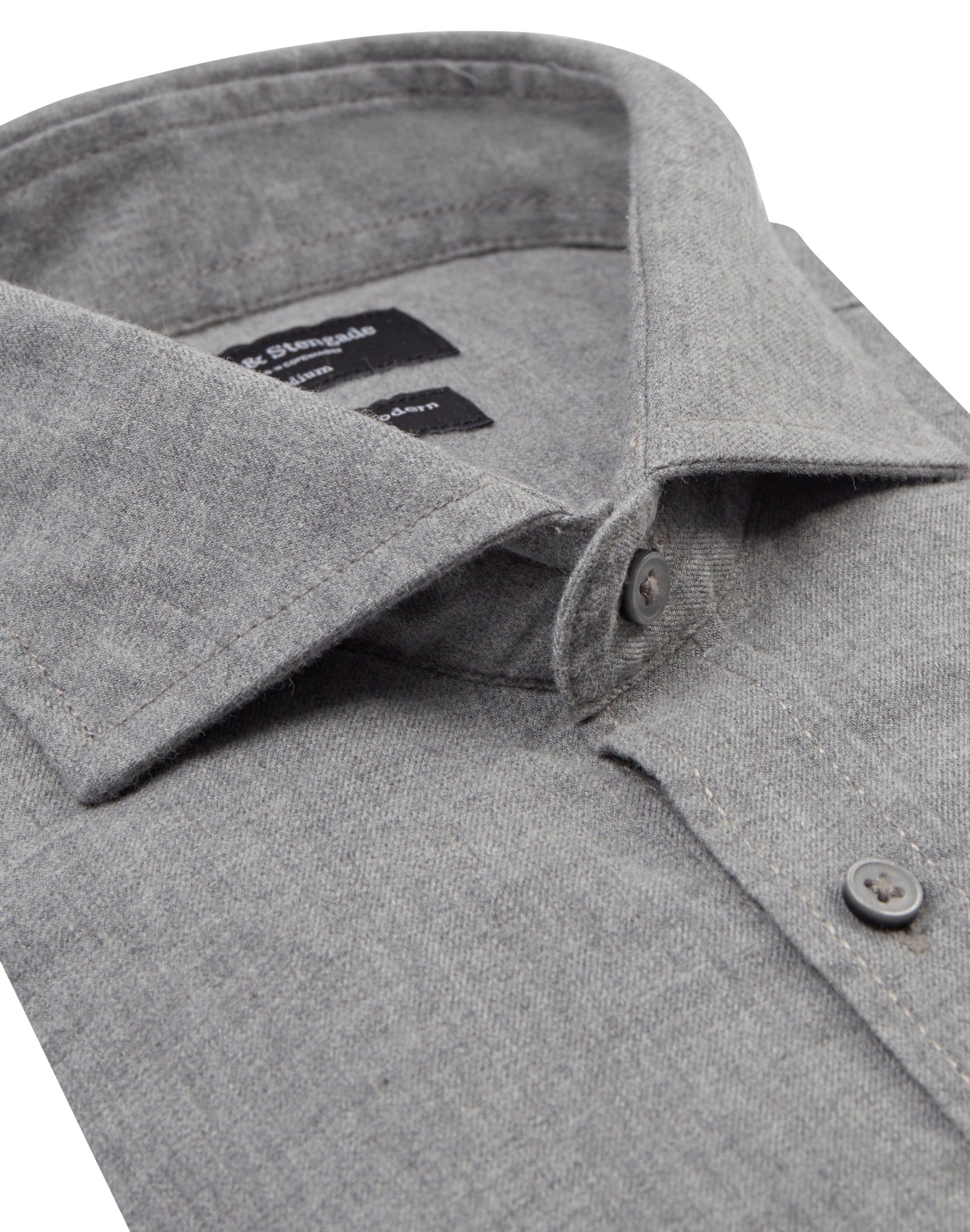 BS Lamin Casual Modern Fit Skjorta - Grå