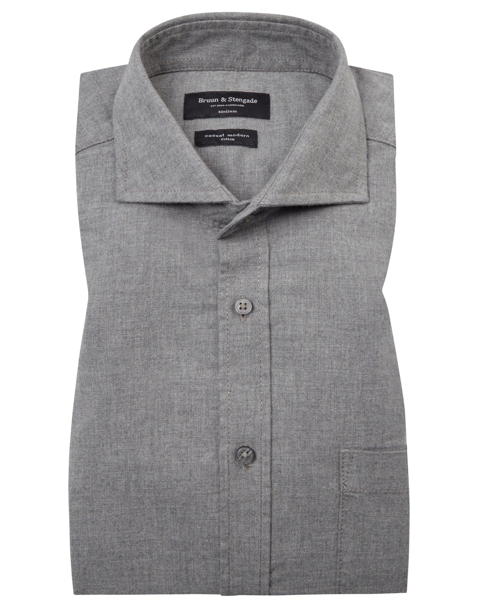 BS Lamin Casual Modern Fit Skjorta - Grå