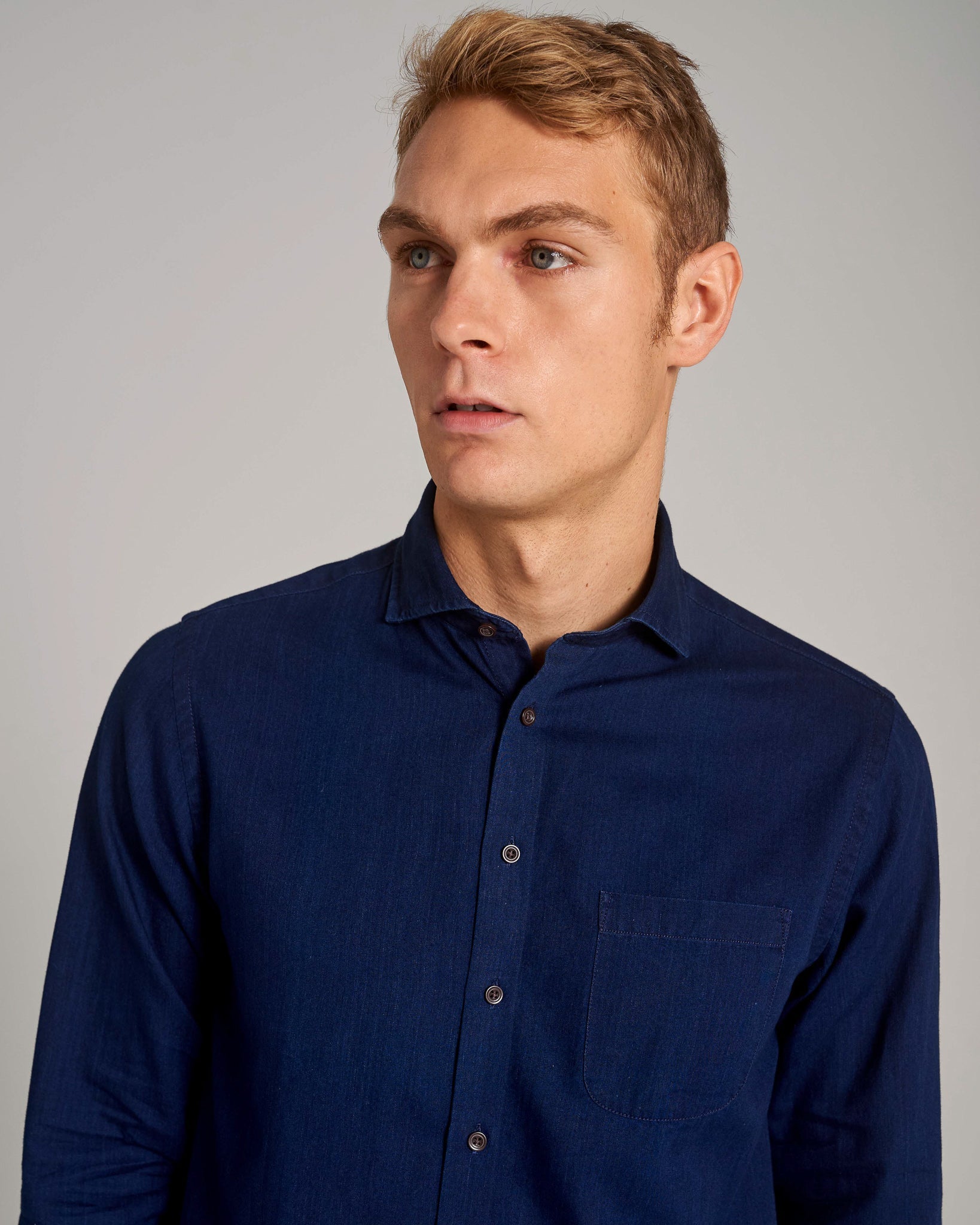 BS Lando Casual Modern Fit Skjorta - Mörk indigo