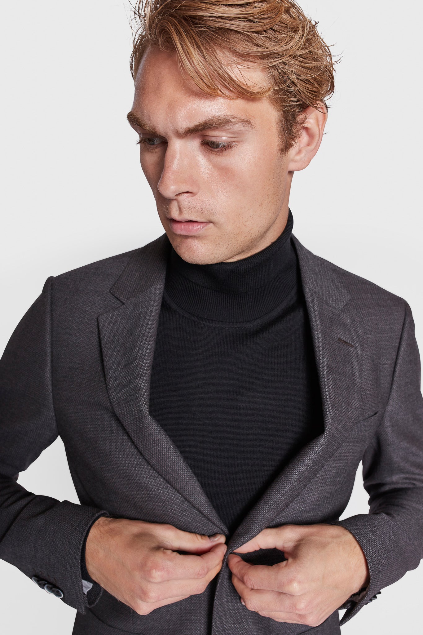 BS James Slim Fit Kavaj - Grå